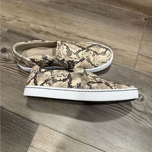 Clarks Snakeskin Slip-On Sneakers